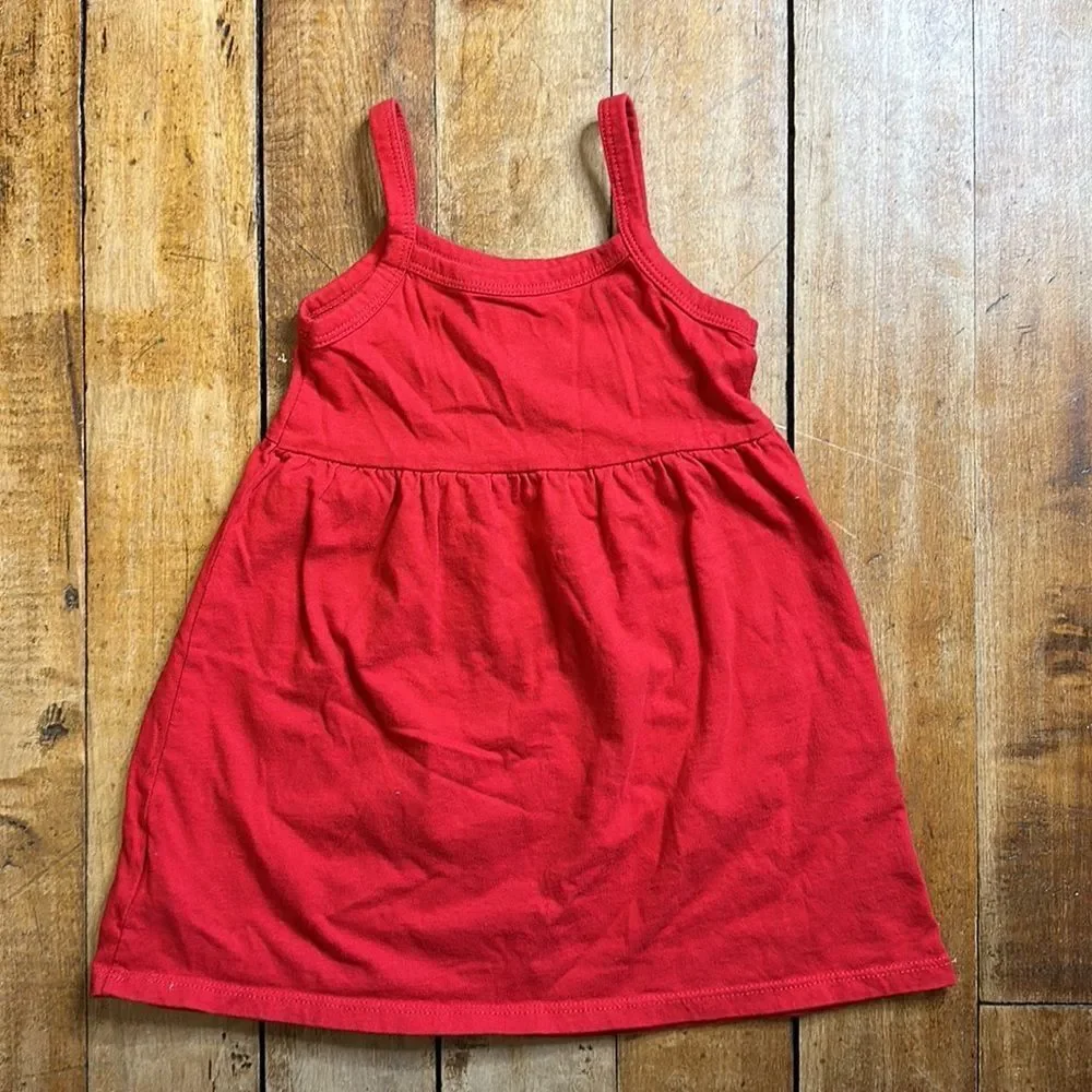 Old Navy dress size 18 to 24 months Red Sleeveless summer fourth of july cotton